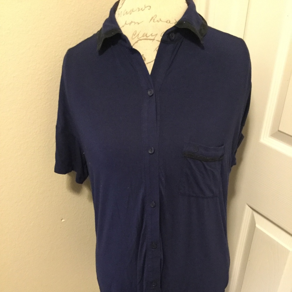 Victoria Secret Blue Sleep Top Size M NWOT